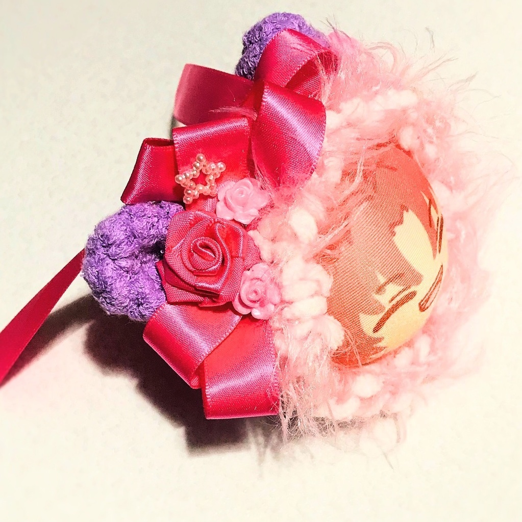 おまんじゅう着ぐるみ　くま耳【ピンク×パープル】