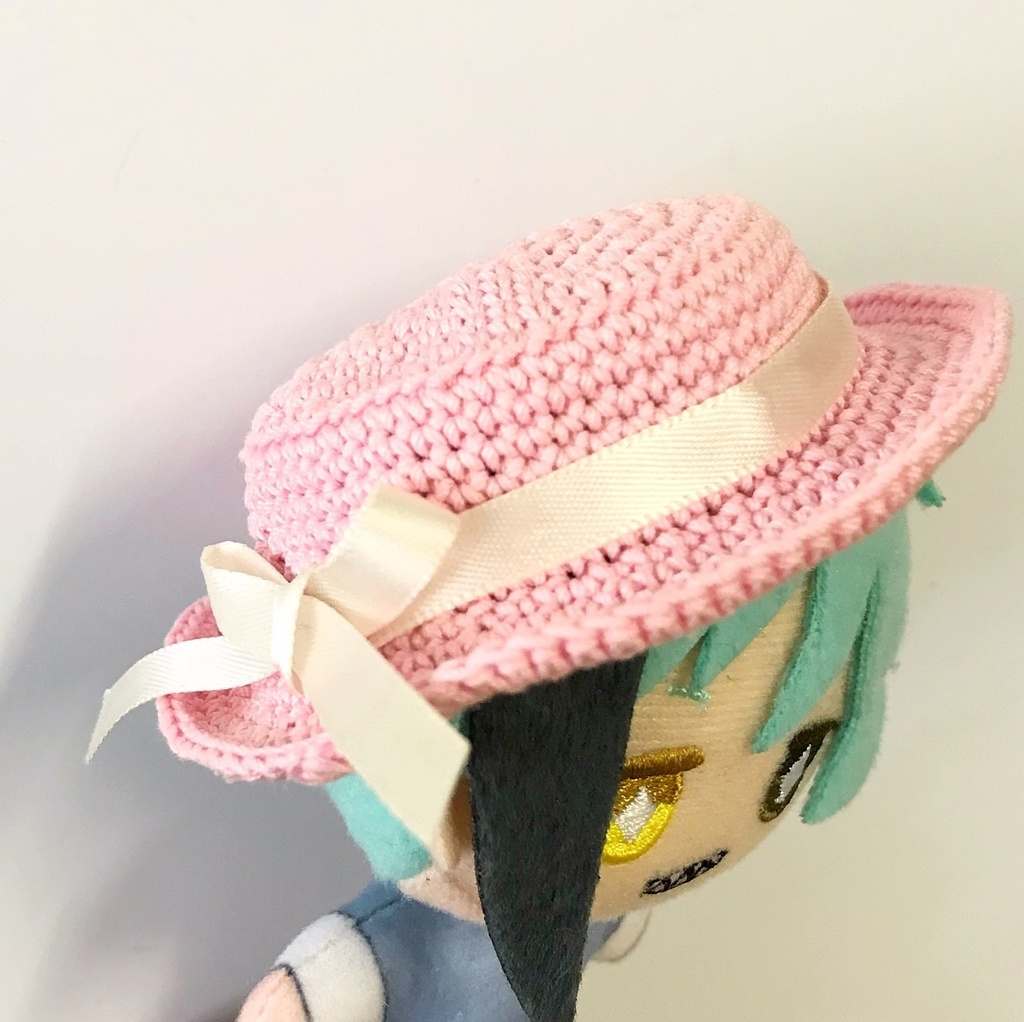 ピンクのカンカン帽　ぬい用