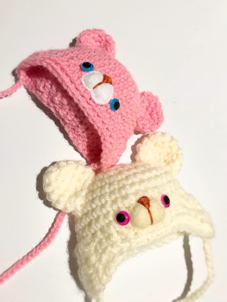 ちびぐるみ用くまちゃんニット帽