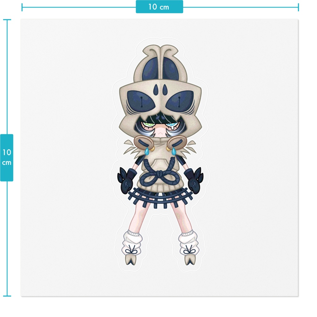 【狐面党】ちびコロンステッカー