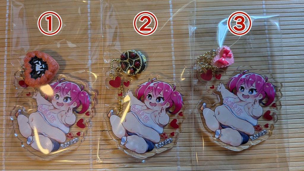 【にくけっと15】チャーム付きアクリルキーホルダー にくけっと15