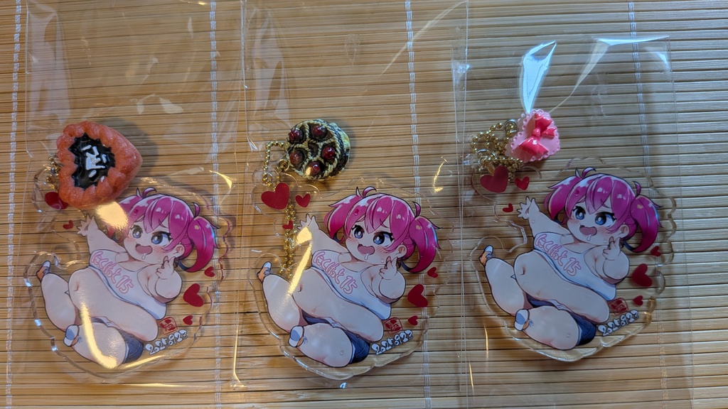 【にくけっと15】チャーム付きアクリルキーホルダー にくけっと15