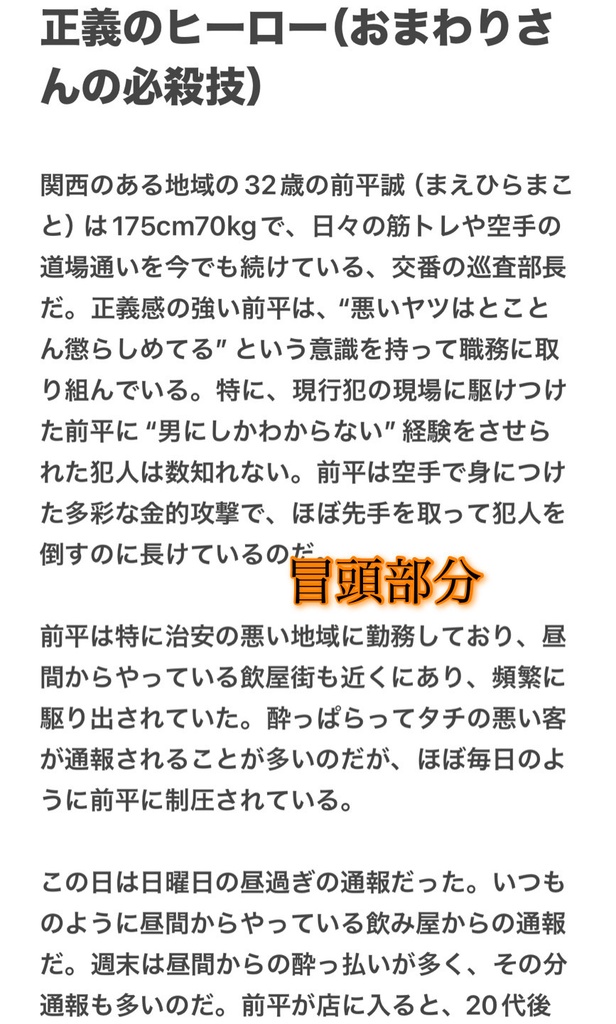 正義のヒーロー（おまわりさんの必殺技）第一話