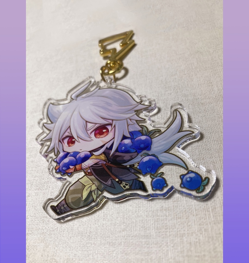 【Keychain】レザーアクリルキーホルダー【Wolfhook】