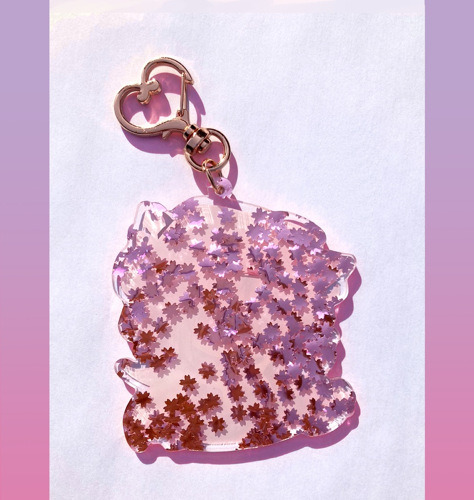 【Keychain】レザーアクリルキーホルダー【Blossom】