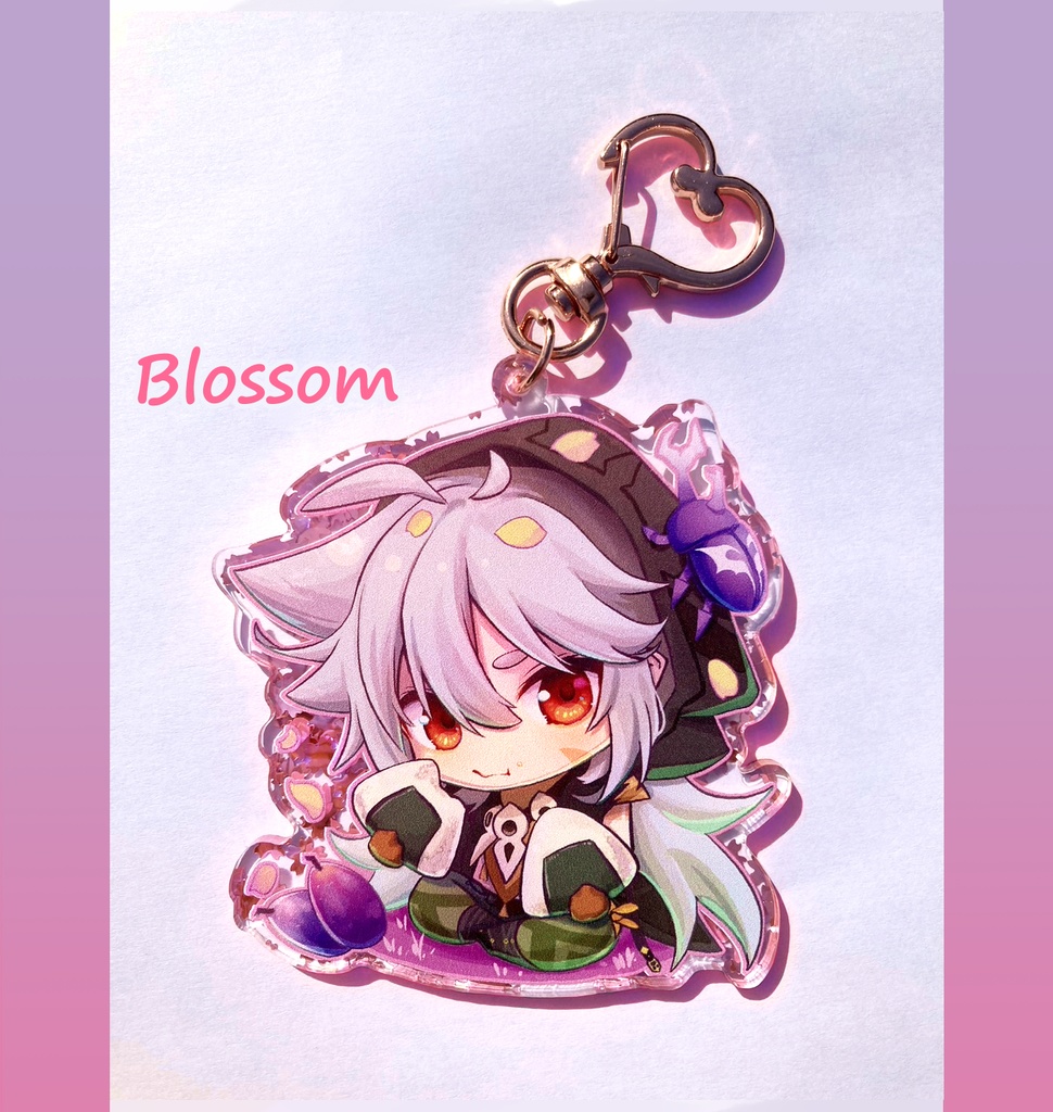 【Keychain】レザーアクリルキーホルダー【Blossom】