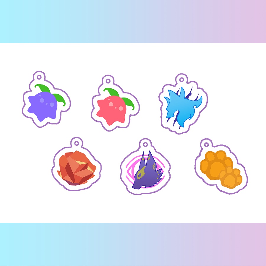 小さなアクリルチャーム【全6種】