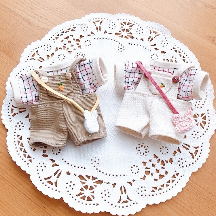 にんじん刺繍サロペット