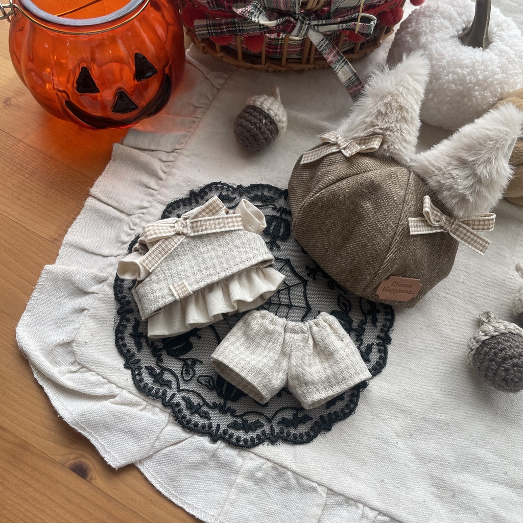 ③秋色ベストのセットアップ(まろんきつね)