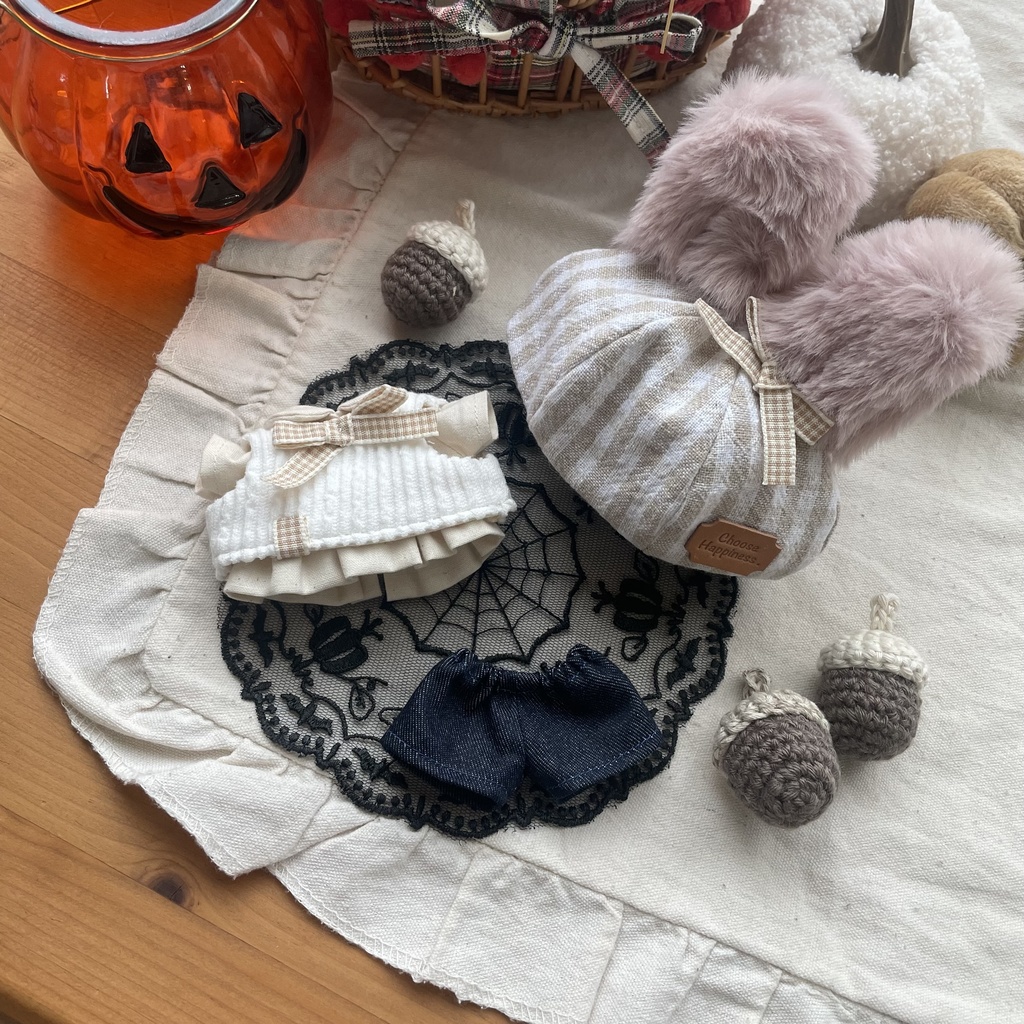 ⑪秋色ベストのセットアップ(みるくうさぎ)