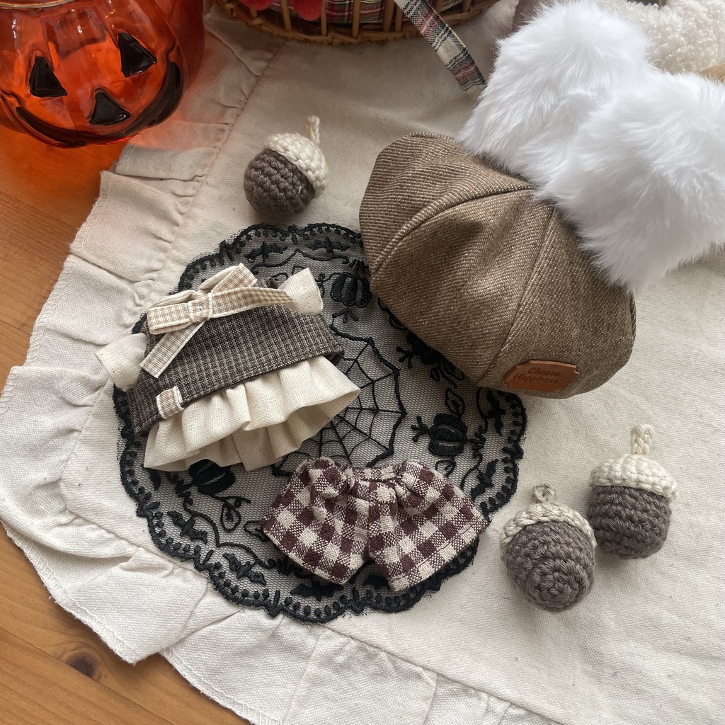 ⑩秋色ベストのセットアップ(まろんうさぎ)