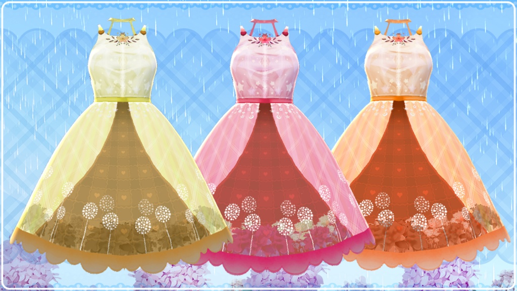 【VRoid】Hydrangea Dress Pack【7 Colors /3 Bracelets/ PSD File】
