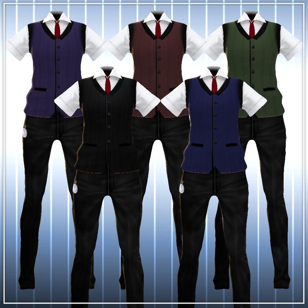 【VRoid】 Formal Vest - The Moe Train - BOOTH