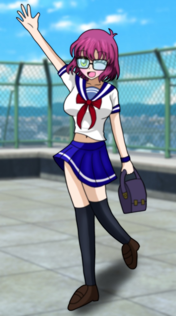 オリキャラ 秋原あずさ(セーラー服) アクリルフィギュア