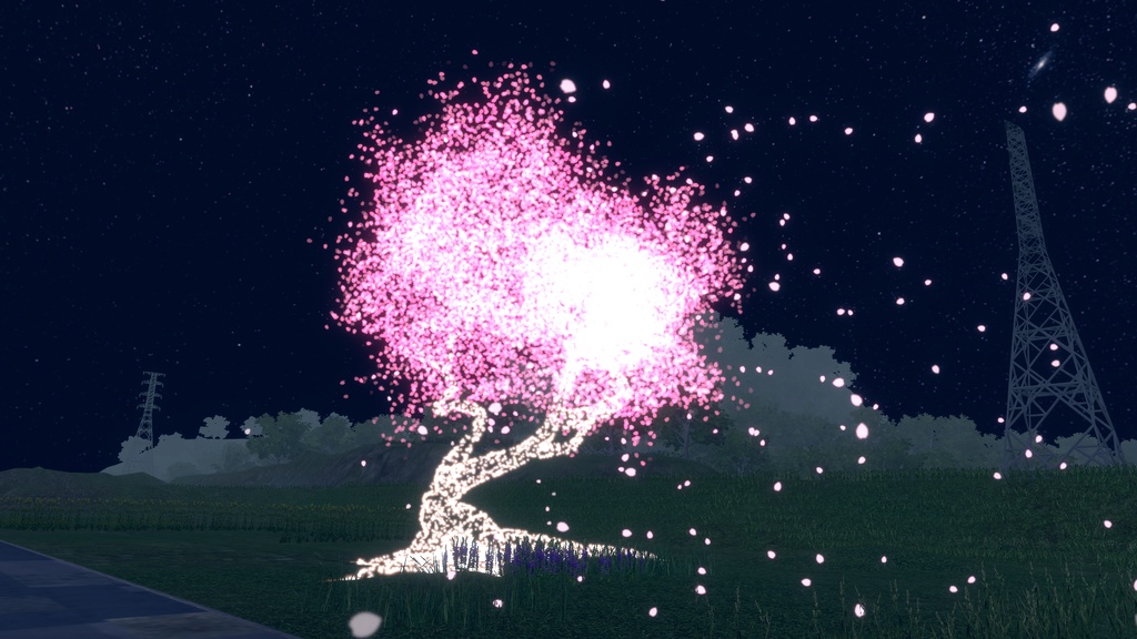 Particle Cherry Blossom Tree