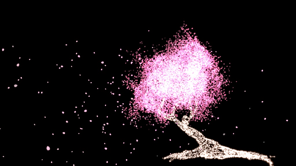 Particle Cherry Blossom Tree