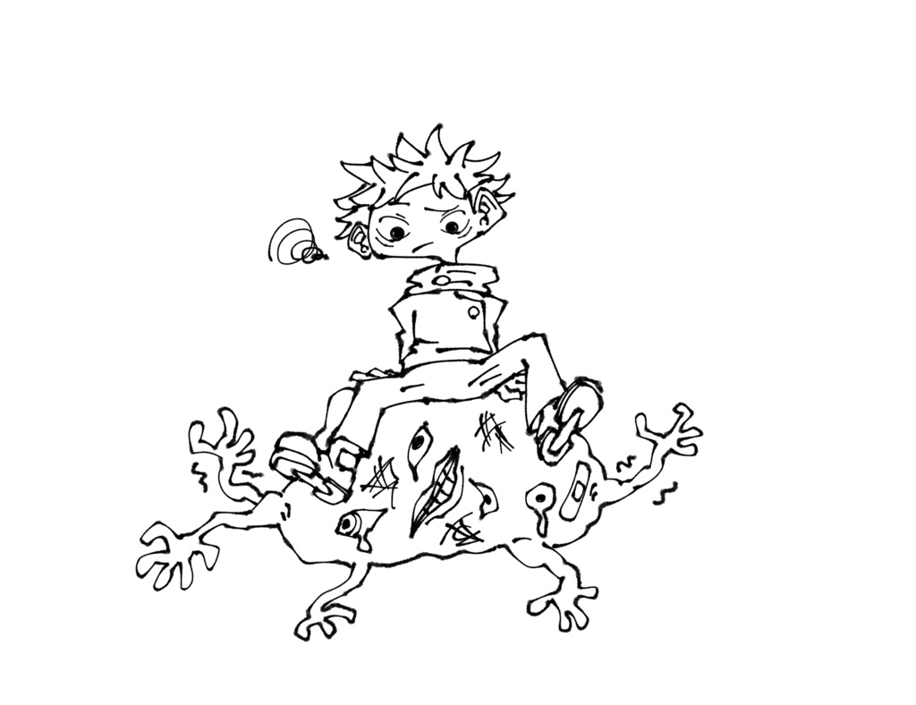 呪霊をボコす虎杖