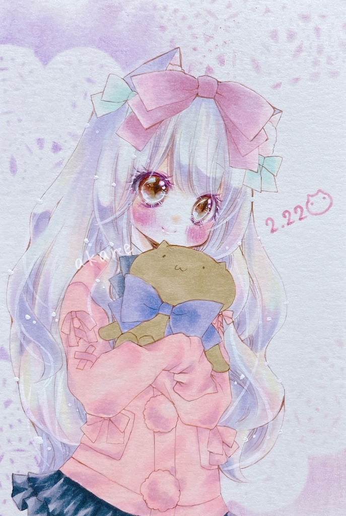 手描きイラスト ねこの日