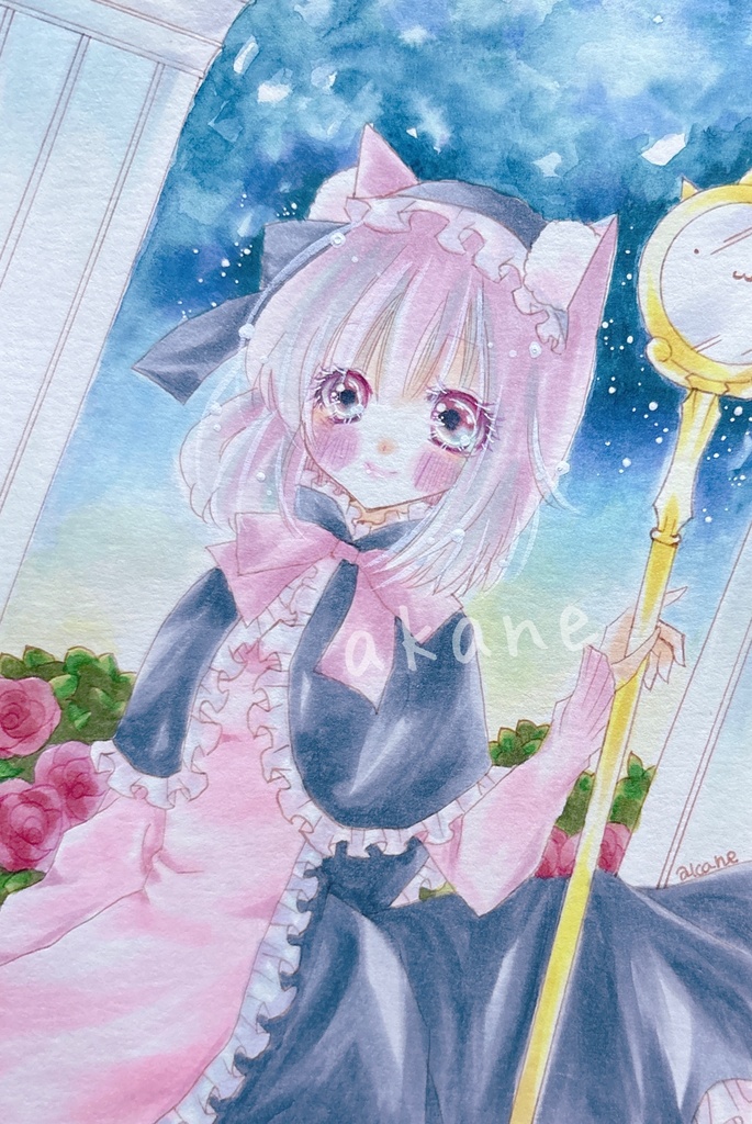 手描きイラスト 魔法少女