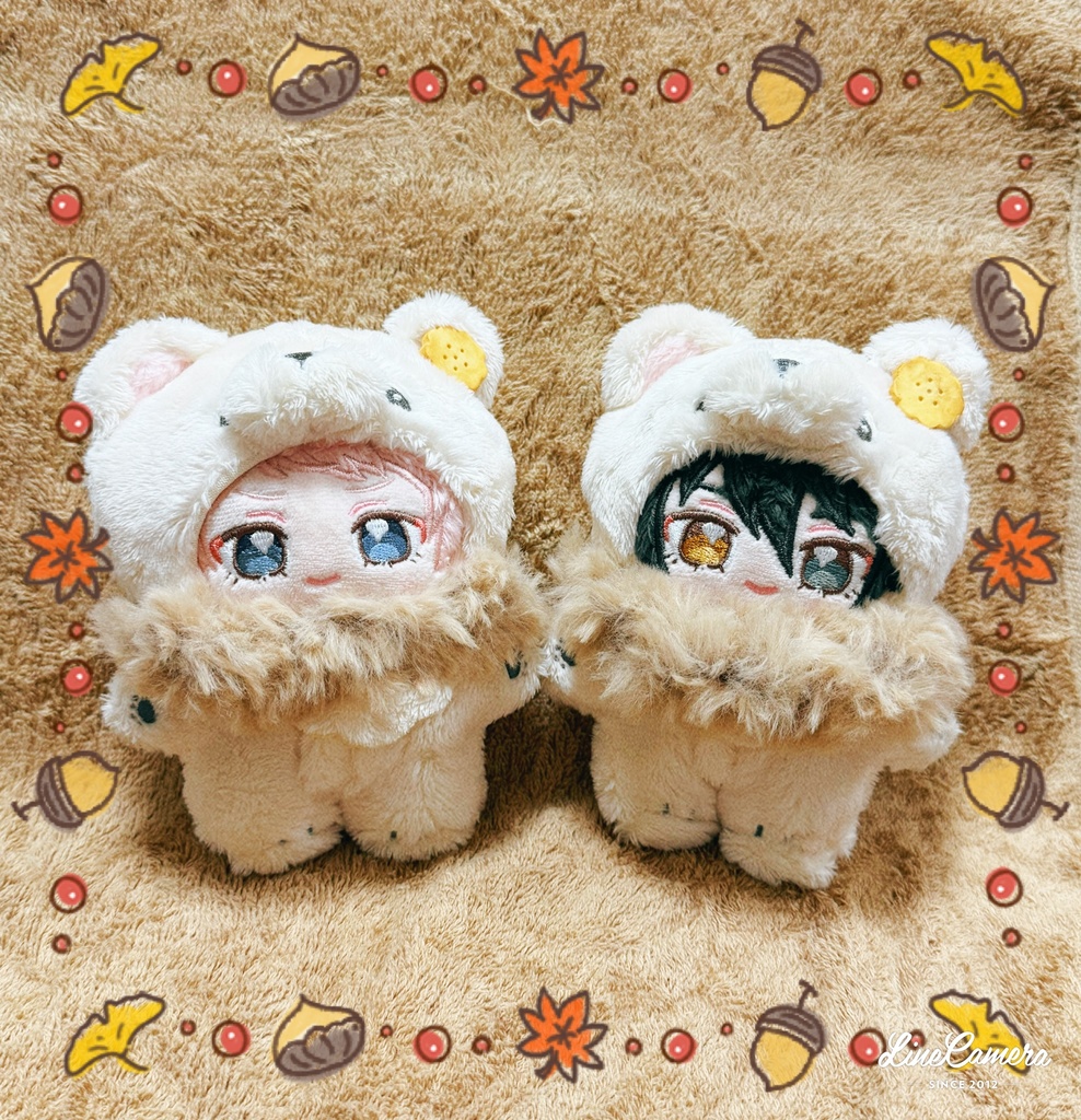 いつぬい用冬毛＆クッキーの耳飾りセット