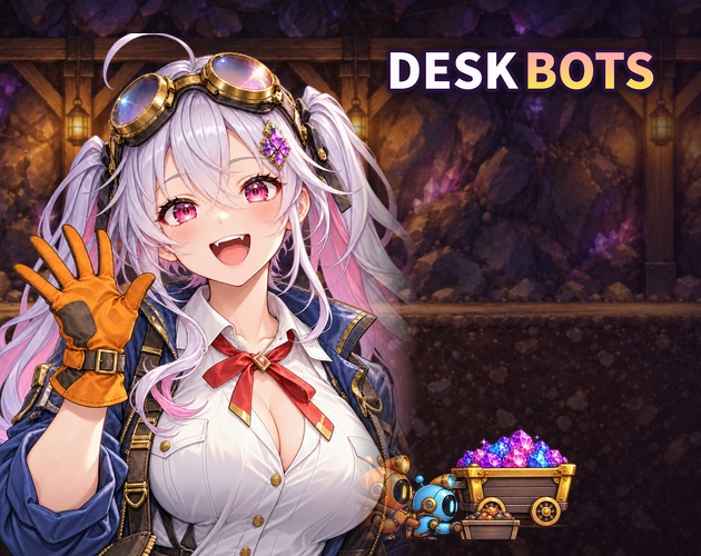 【先行版】Desk Bots 製品版 ― 画面の下で動く鉱山の放置ゲーム(Windows/ブラウザ)