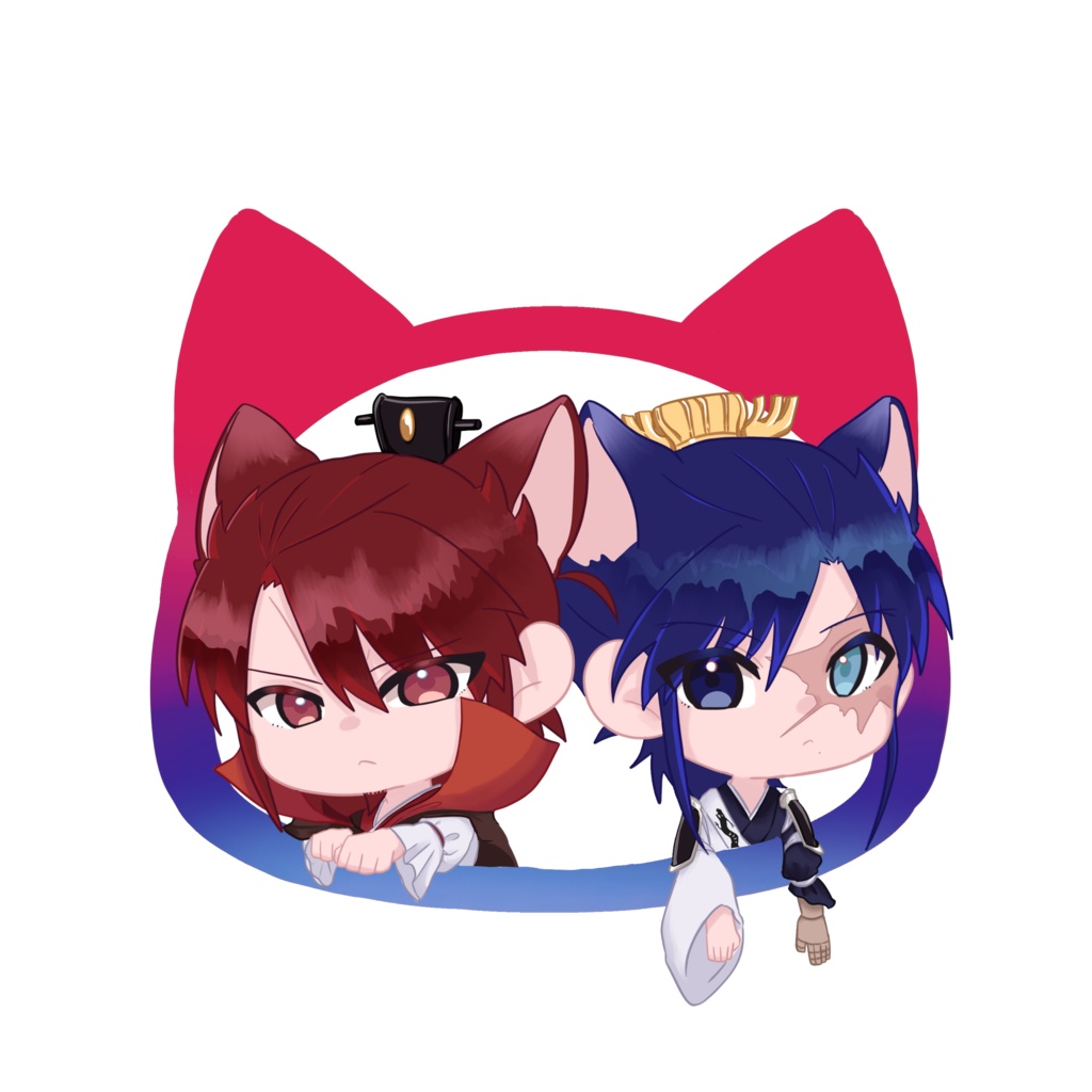 ねこみみ龍炎アクリルキーホルダー