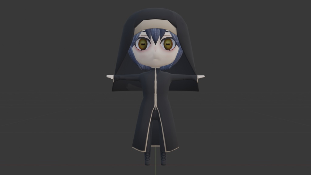 オリジナル低等身3Dモデル「Silphida(シルフィーダ)〈異教の信徒〉」