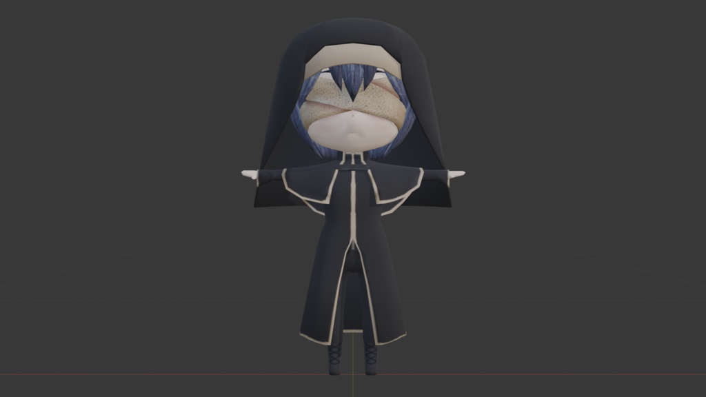 オリジナル低等身3Dモデル「Silphida(シルフィーダ)〈異教の信徒〉」