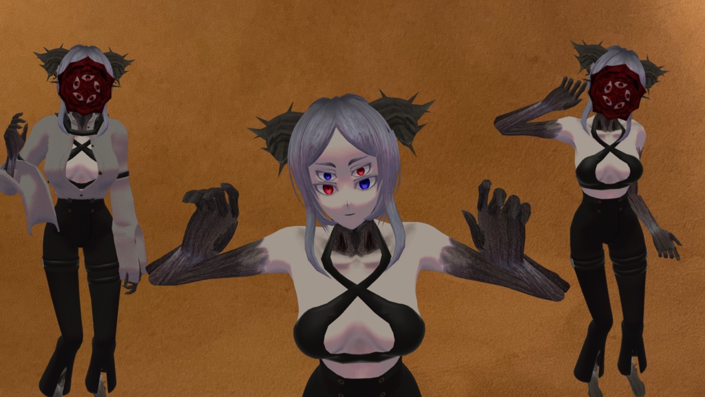 オリジナル人外3Dモデル「荊の君(pessalo)」(VRC想定アバター)