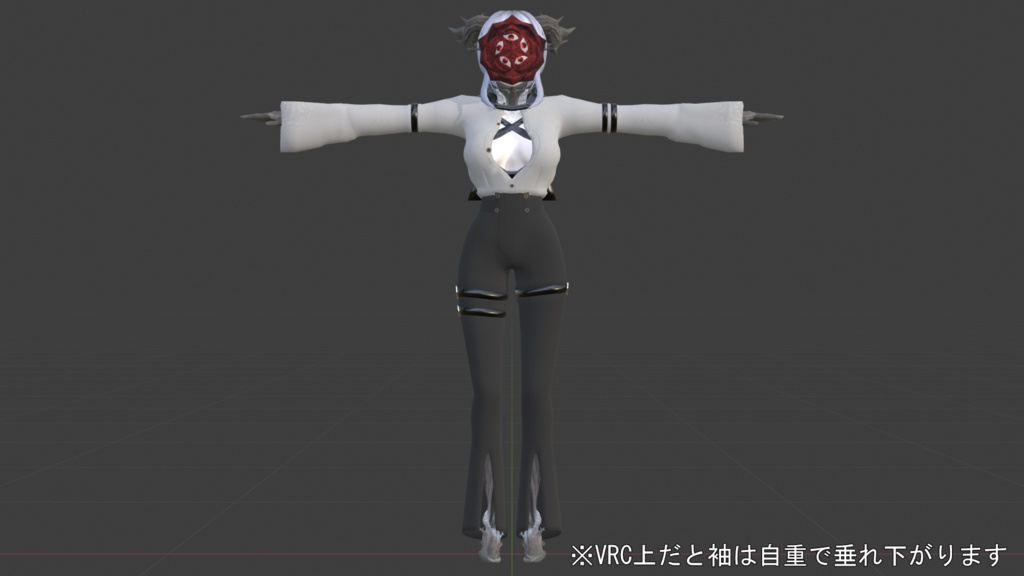 オリジナル人外3Dモデル「荊の君(pessalo)」(VRC想定アバター)