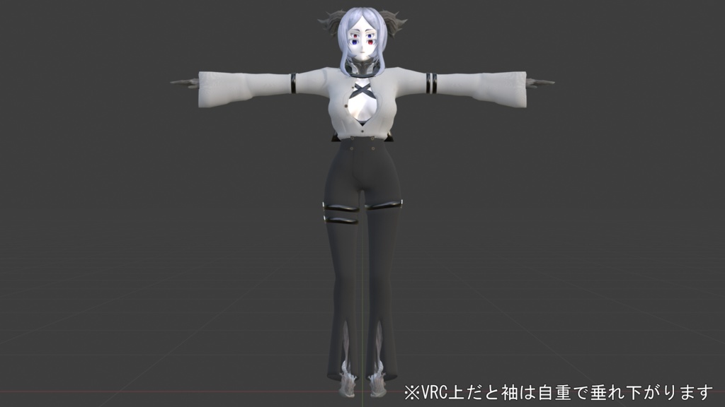 オリジナル人外3Dモデル「荊の君(pessalo)」(VRC想定アバター)