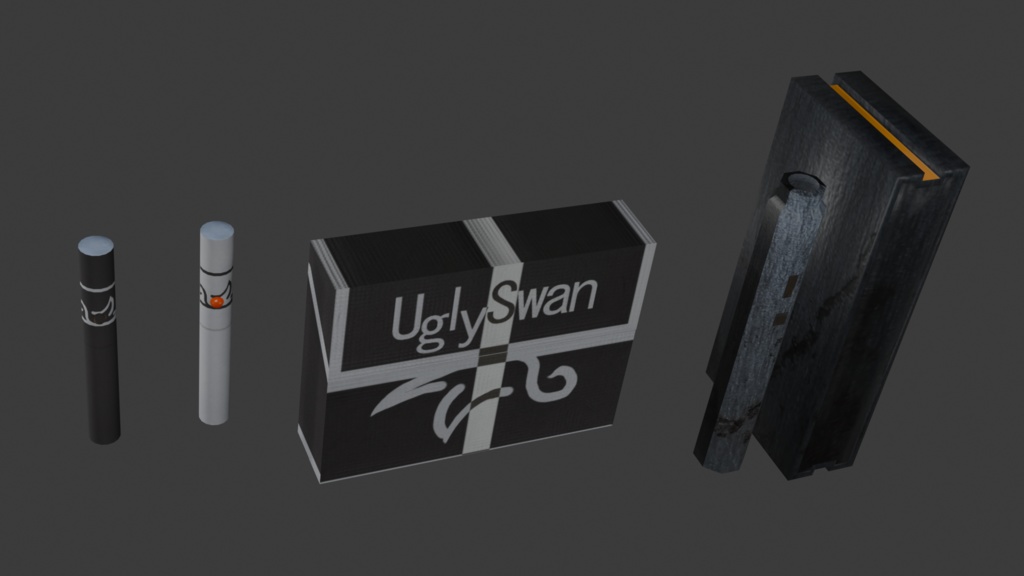 架空の電子(加熱式)タバコ3Dモデルセット