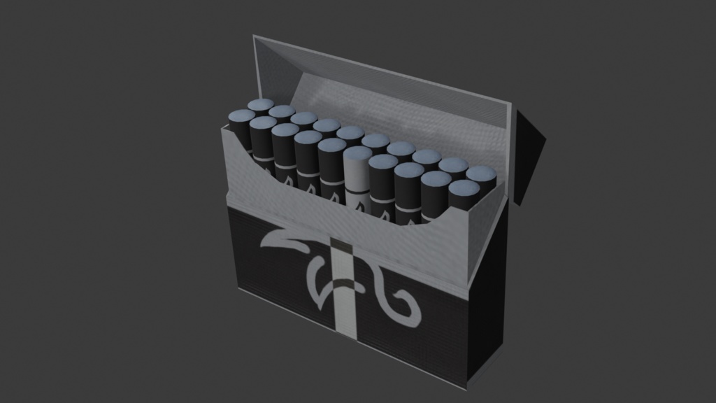 架空の電子(加熱式)タバコ3Dモデルセット