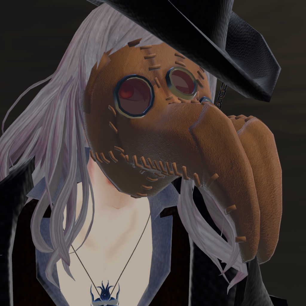 双嘴単頭のペストマスク