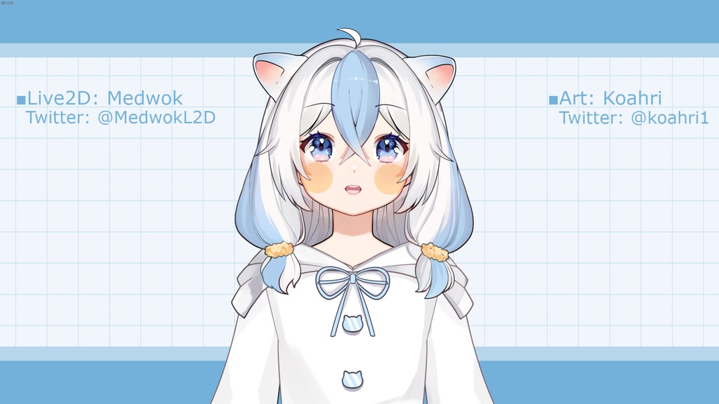 【Live2D】Half-Body Model, Vtube Studio(FREE)