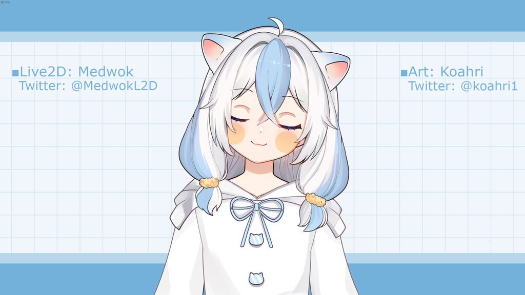 【Live2D】Half-Body Model, Vtube Studio(FREE)