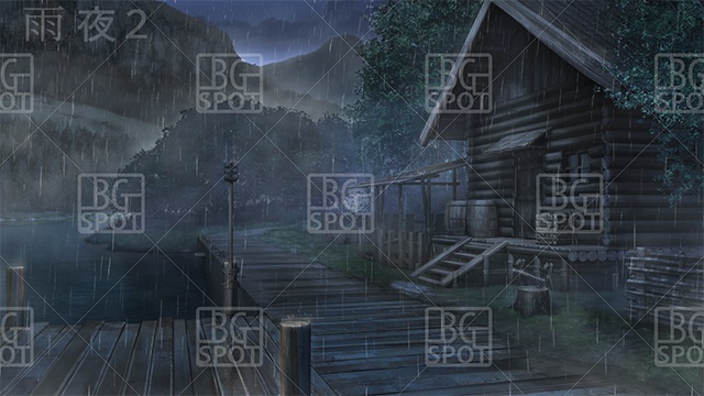 Bg 川のほとりのログハウス Ver1 1 Bgスポット 背景素材ショップ Booth