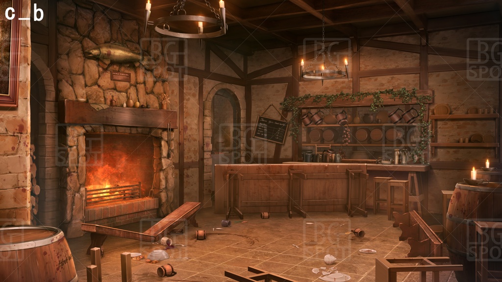 BG_豚の丸焼きが出る酒場ver1.1_荒れた店