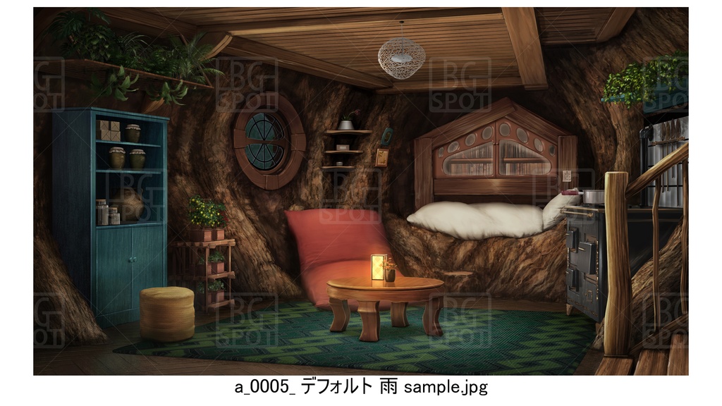 🖼️ 個別販売 BG_巨大樹のワンルーム