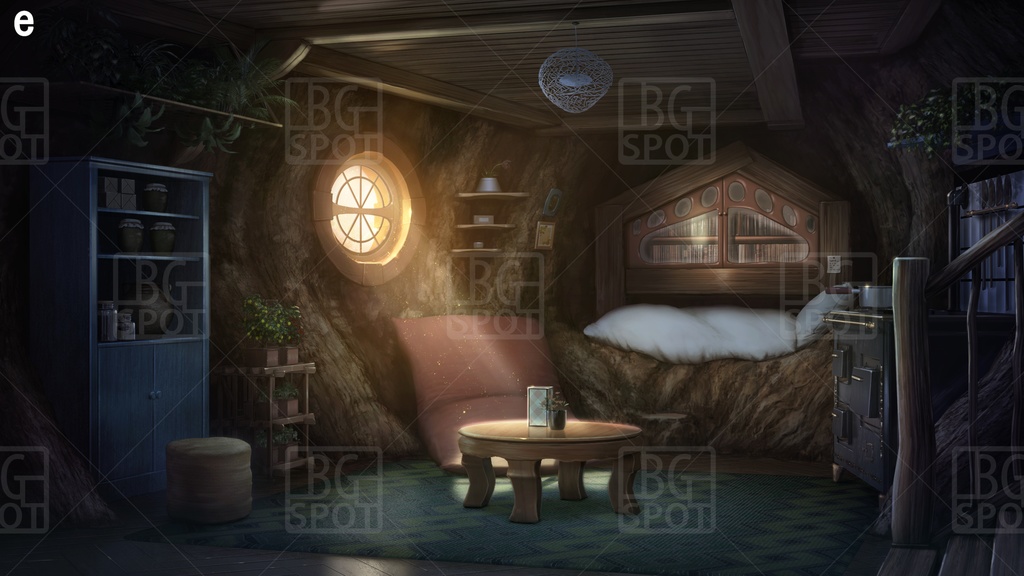 🖼️ 個別販売 BG_巨大樹のワンルーム