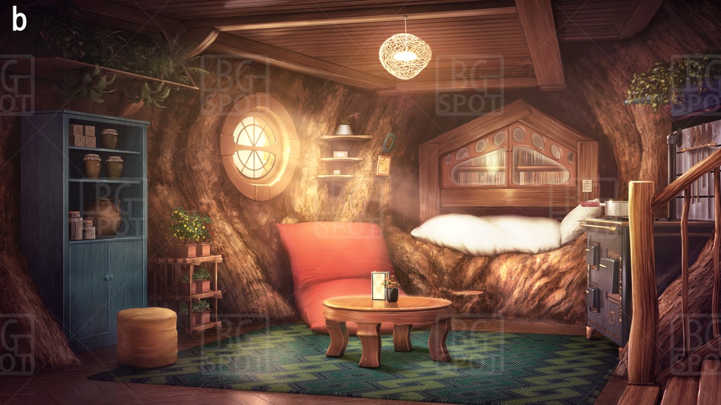 🖼️ 個別販売 BG_巨大樹のワンルーム