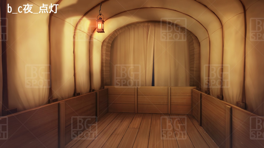 BG_幌馬車の内部 Ver2.0 荷物無し