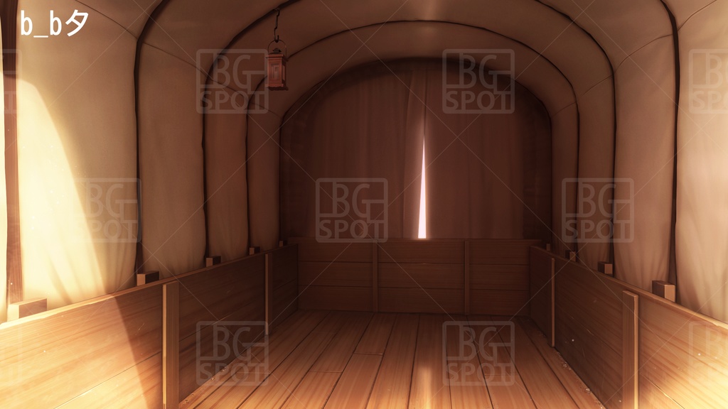 BG_幌馬車の内部 Ver2.0 荷物無し