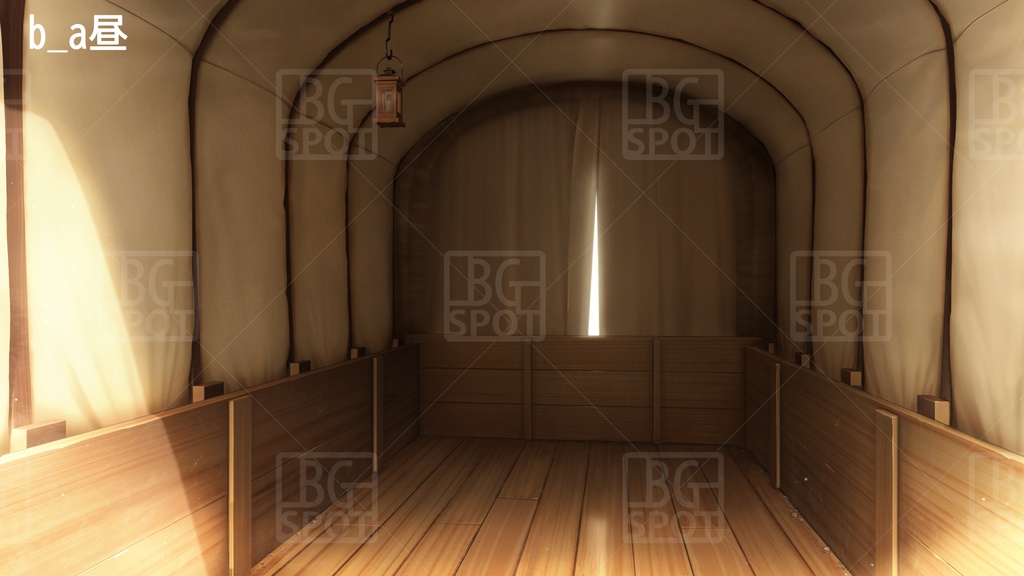 BG_幌馬車の内部 Ver2.0 荷物無し