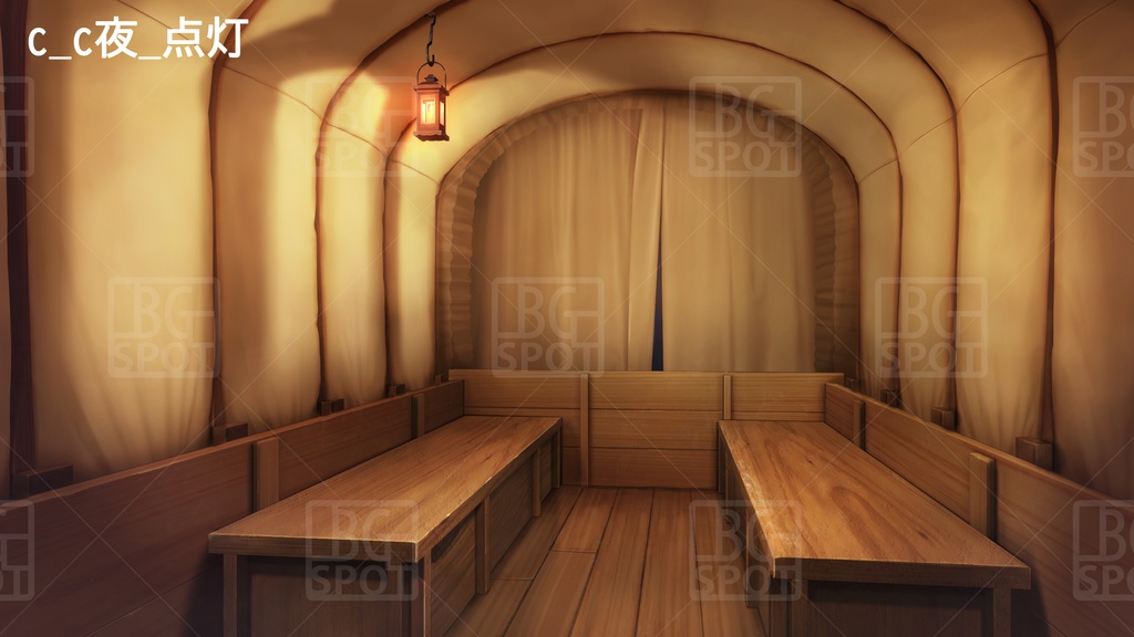 BG_幌馬車の内部 Ver2.0 座席あり