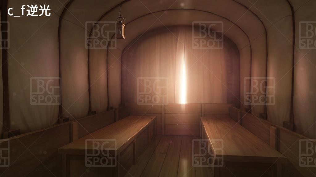 Bg 幌馬車の内部 Ver2 0 座席あり Bgスポット 背景素材ショップ Booth