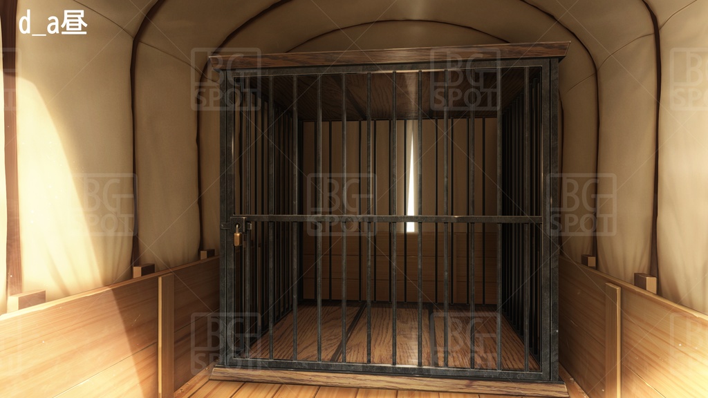 BG_幌馬車の内部 Ver2.0 檻(オリ)