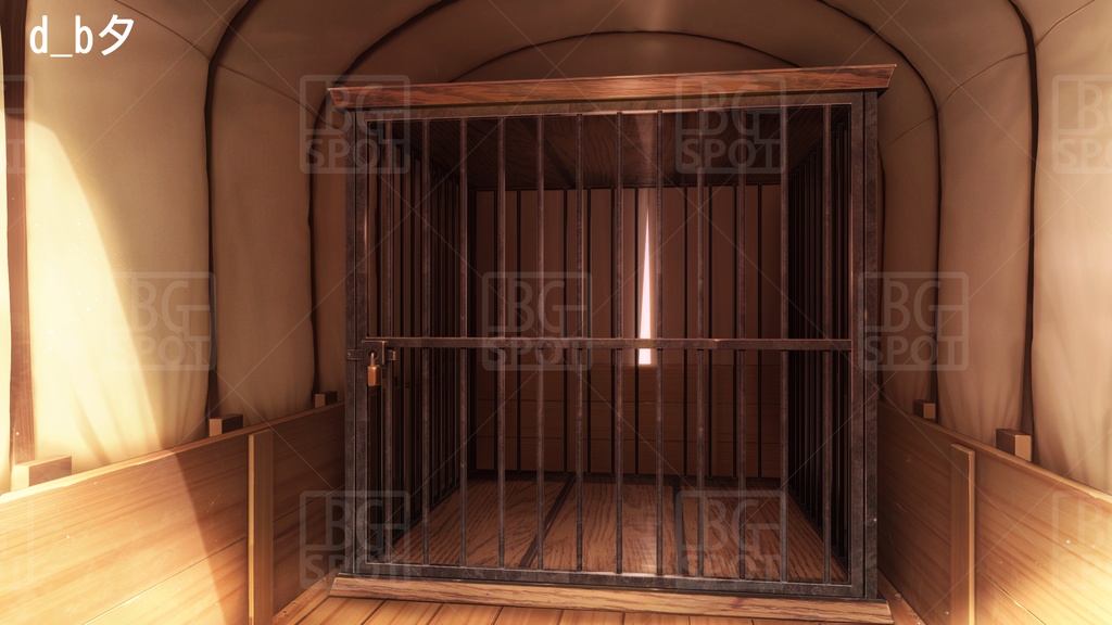 BG_幌馬車の内部 Ver2.0 檻(オリ)