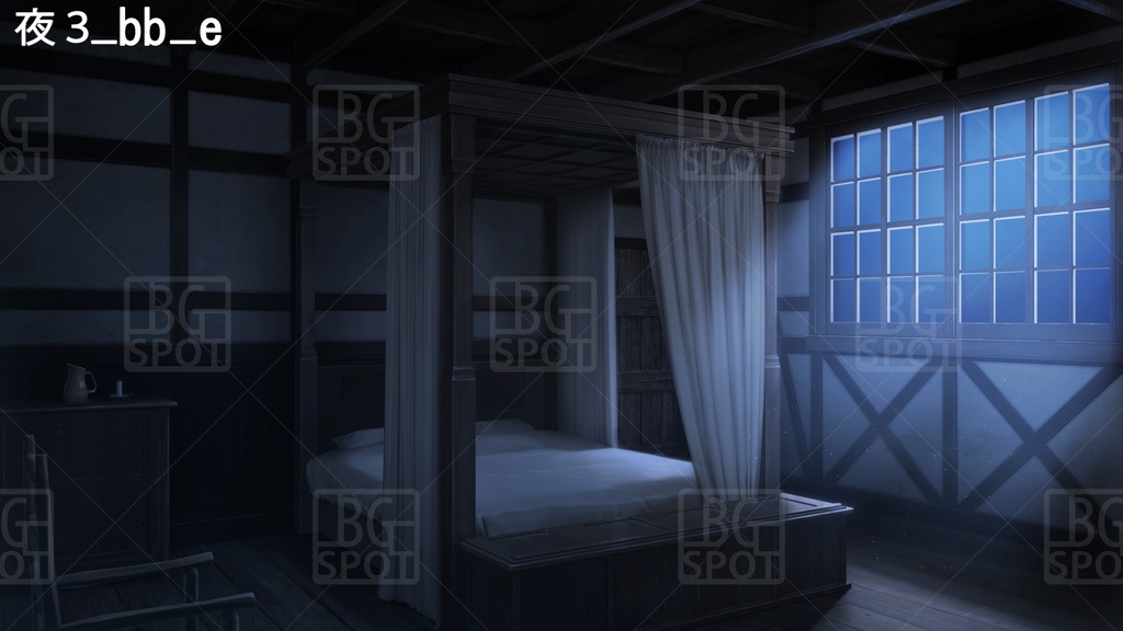 BG_01_ボロい宿_ ver1.2_天蓋付きベット
