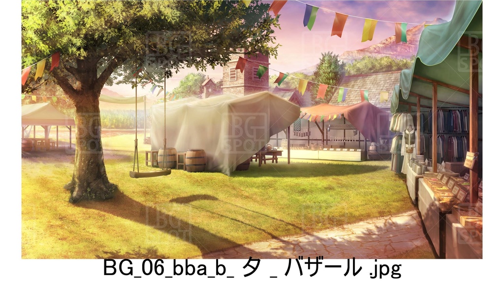 BG06_教会裏の~バザール&大きな木